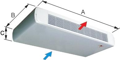 appropriate relation between unit size and performance, fan coil units may be easily installed in a space saving way.