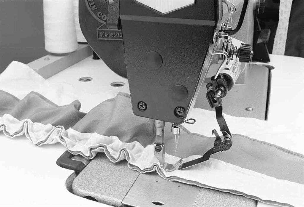 1325 S EQUIP Ruffler Rufflers for any purpose No operator training Ruffler arm will not obstruct operator sewing vision Constant Rufflers Intermittent Rufflers Sandwich Rufflers Top Rufflers Bottom