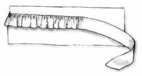 collar and inserting cord and piping 132550 Rhumba ruffler