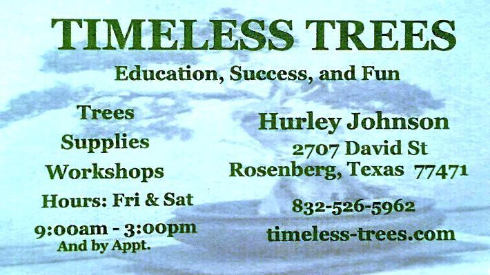 Make sure you go to Timeless Trees website and add your name to the mailing list for weekly Current Events.