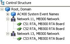 Section 8 System Administration Add Multiple Connectivity Servers to the Same MB 300 Network c. Select MB300 RTA Settings in the Configuration Wizard to set network and node numbers for RTA board(s).