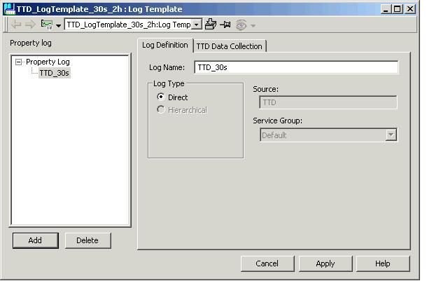 The New Log Template dialog is displayed, see Figure 46. Figure 46. New Log Template 5.