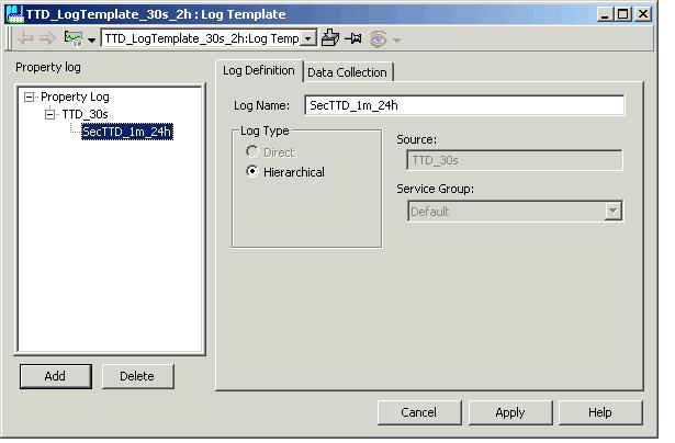 Working with TTD logs Section 5 History Logs Figure 49. Creating the Hierarchical Log 10.