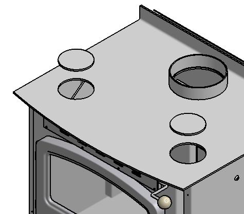 CHIMNEY SWEEPING A B A C C B Step 1: Remove baffle from top Firebox, as shown in diagram A.