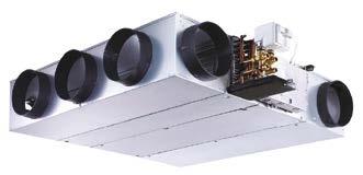 air flow range from 100 to 2300 m 3 /h, a total nominal cooling capacity range