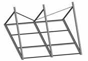 FIX-IES 16 46 16-RTX Basic pack flat-roof frame for mounting of two EKSV26P solar panels on flat roofs Pre-assembled system for simple and rapid installation, adjustable gradient (30 to 60 ).