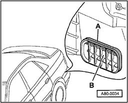 Page 7 of 24 87-157 Air extraction vents, checking - Sealing lips -B- in air extraction vents -A- must move freely and close by themselves.