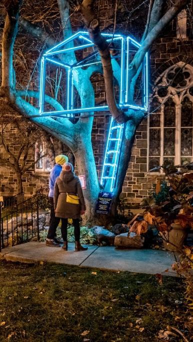 The exhibition aims to highlight and juxtapose the historic Georgetown neighborhood through the lens of innovative and contemporary light art.