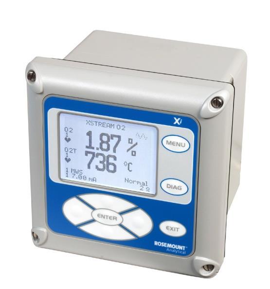 Xi Advanced Electronics for Zirconium Oxide Oxygen Probes Excellent accuracy Large backlit display and keypad NEMA 4X enclosure Works with Westinghouse/Rosemount, and most competitive ZrO probes HART