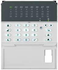 LED keypad Indication for 32 zones and 8 areas Supports 2 programming types: by addresses and by operations Quick buttons for all arming modes Quick buttons for Memory, Troubles and Bypassed zones