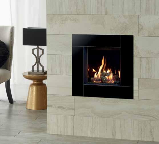 The Riva2 400 s beautifully composed realistic logs create flowing flames that dance over a glowing ember bed.