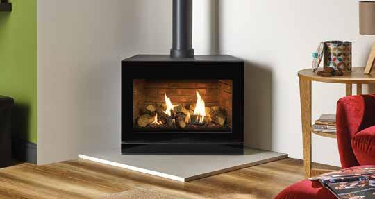 Fire Choices Efficiency Efficiency Class Heat Output Dimensions w x h x d (mm) The F670 s realistic log-effect fire is complimented by Gazco s EchoFlame Black Glass lining, which enhances the depth