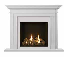 Each mantel is a beautiful and natural complement to many of the high efficiency fires shown in this Limestone Antique White Marble brochure