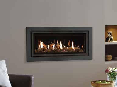 Studio Gas Fires Gazco Studio Fires Studio 2 Conventional Flue, Profil in Anthracite with Log-effect fuel bed and EchoFlame Black Glass lining Studio 22 Balanced Flue Profil in Anthracite Studio 1