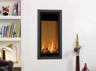 installation options to create a stylish, contemporary gas fire range suitable for a range of homes with or without a chimney.