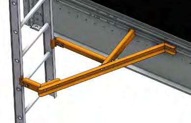 1/4 bolts provided. See Detail B. 2. Secure the ladder flares to the platform railing posts using the 5/16 x 3 1/2 bolts provided. See. Not all units receive a mid-support.