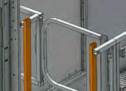 Install the mid and lower ladder supports per Detail C, as follows: Loosely assemble the support channels PHE, PHF, PHG and PHD using the 3/8 x 1 1/4 bolts