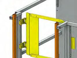 Install the lower ladder support per Detail C, as follows: Secure the standoff channels PDI to the factory installed support channel