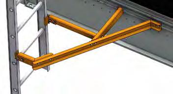 1/4 bolts provided. See Detail B. 2. Secure the ladder flares to the platform railing posts using the 5/16 x 3 