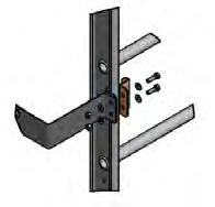 Detail B Share two lower fasteners on upper ladder bracket Hoop Upper ladder bracket Detail C Detail D