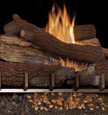 The high efficiency optional MFEB ember bed creates a burner system that maximizes the beauty of the log set. For use with Belmont or oversized masonry fireplaces only.