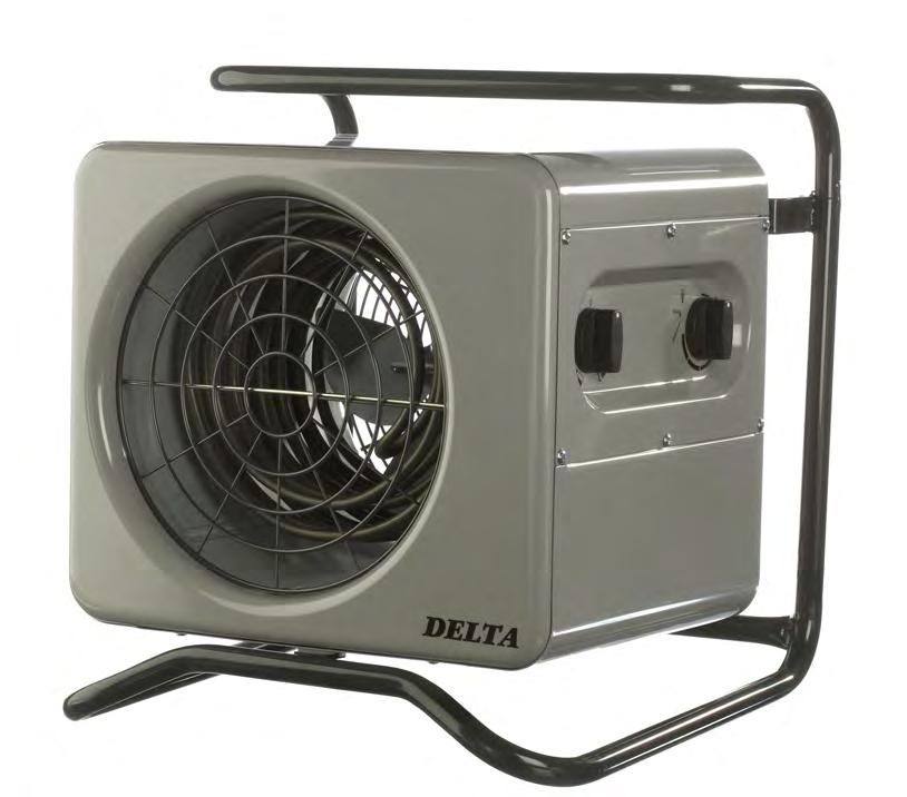 DELTA Delta is rigid and reliable fan heater designed for harsh weather and rough environments, where fine materials and performance are required for example on building and construction sites or in