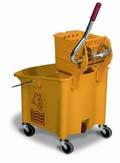 60 litre Bucket w/3" Non-Marking Casters SW6 Squeeze-Type Wringer CN226-36YW COMBO PACK