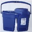 litre plastic pail measures 16" x 10" x 10". The wide spout and molded grip on bottom of the pail make it easy to pour.