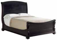 3 1/2H (9 cm) Overall: 68 3/4W 64H 96 3/4L (175 x 163 x 246 cm) 128-13-53 Sleigh Bed 6/6 king, Barrel 128-83-53 Sleigh Bed 6/6 king, Ebony Consists of: - 153 SLEIGH HEADBOARD 6/6 84 3/4W 13 7/8D 64H
