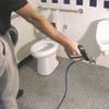 Touch-free restroom cleaning takes about one minute per fixture.