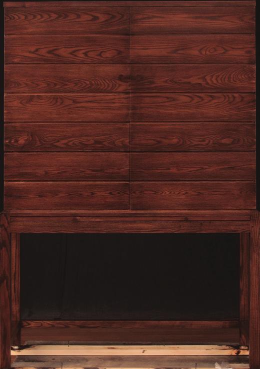 SS-104-3400 Modern Loft Sideboard H37 W64 D20 3-Side Guided Drawers behind Right