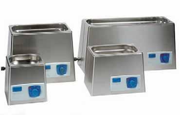 Ultrasonic cleaning baths Ultrasons without heating 8 Part No.3001208 Cap. 4L 4 Part No. 3000617 Cap. 9L 3 Part No. 3000513 Cap. 6L 7 Part No. 3000515 Cap. 20L 1 Part No. 3000512, Cap. 1L 2 Part No.