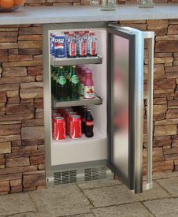 Picture 3OARM-SS-B-LR MO15RAS2RS MO15RAS2LS OUTDOOR REFRIGERATORS 15" Marvel Outdoor Refrigerator Solid Stainless Steel Door With Lock, Right Solid Stainless Steel Door With Lock, Left 24" Marvel