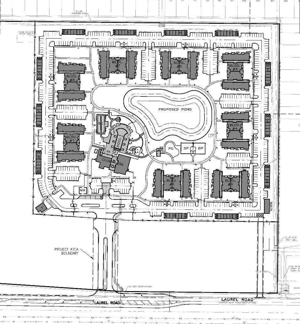 FIGURE 2: Treviso Grand Apartments Project Area Proposed off-street parking is a combination of surface parking areas and one-story parking garages.