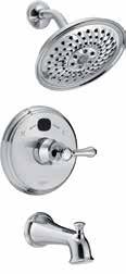O Technology Wall Mount Hand Shower 55446 6 Setting Finishes: Chrome, RB, SS Temp 2 O Technology Hand Shower with Slide