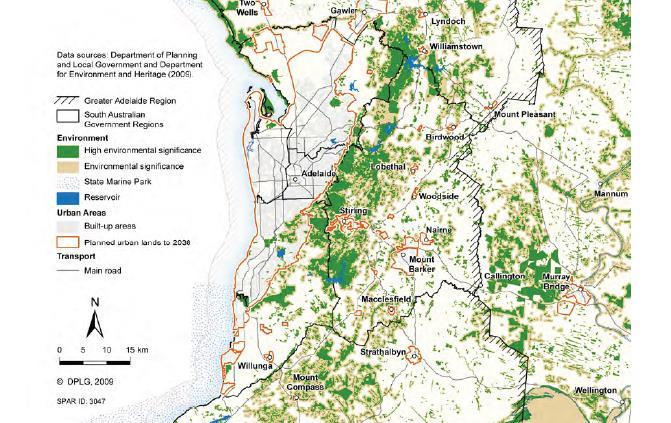 FIGURE 10 - HIGH ENVIRONMENTAL SIGNIFICNCE AREAS (SOURCE: DPLG) The form of open space within the MOSS is encompassed by publicly owned open space that is directly available to the community for