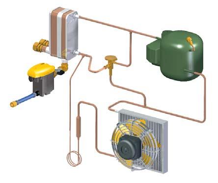 Accumulating condensate is effi c- iently separated at all operating phases via the integrated separator, whilst the electronic ECO-DRAIN