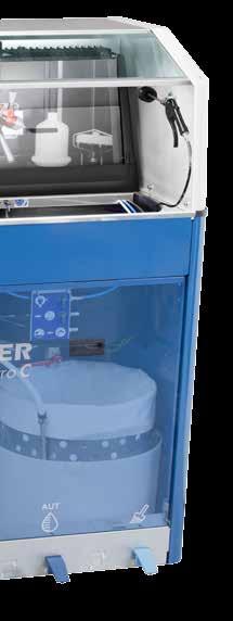 features DRESTER PUMPS FOR AUTOMATIC WASH AND CLEAN RINSE The powerful teflon diaphragm pumps feed the nozzles with solvent.