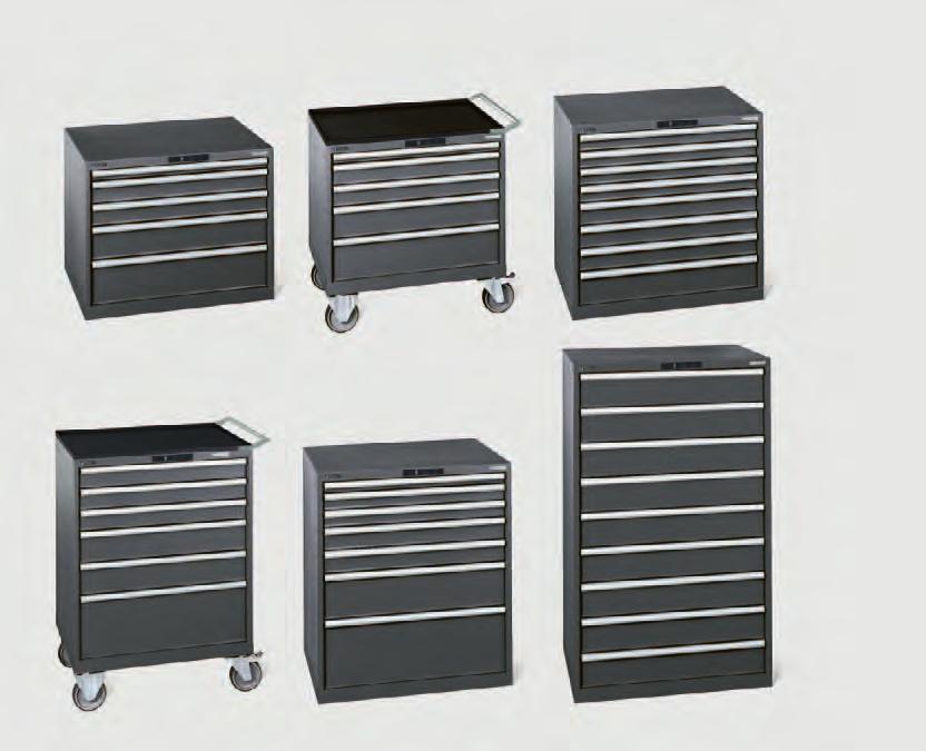 Lista Premium drawer cabinets Width 870 mm, depth 725