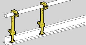 Support Supports conduit and electrical boxes above T-Bar. Height adjusts from 4 1 /4" to 7 1 /4". Conduit fasteners can be attached at 3 /4" increments. BX4M-A28 supports cable or FMC above T-Bar.