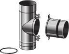 In the case of smaller shaft cross-sections, a Ø 100 mm flue can be used (maximum length and required components on request).