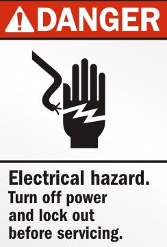Improper installation can result in electric shock, possible injury due to coming in contact with moving parts, as well as other potential hazards.
