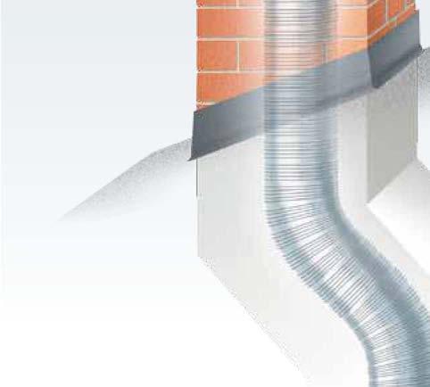 chimney is oversized relative to heating requirement Z-FlEX Insul-liner pre-insulated Chimney liner for