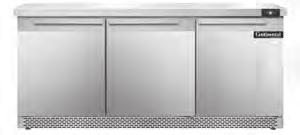 SW27-FB SW32-FB SW36-FB SW48-FB SW60-FB SW72-FB Worktop Refrigerators - Front Breathing Cabinet Construction: Stainless Steel Front, Top and End Panels, Aluminum Back and Interior Standard Flat Top,
