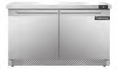 SWF27-FB SWF32-FB SWF36-FB SWF48-FB SWF60-FB Worktop Freezers - Front Breathing Cabinet Construction: Stainless Steel Front, Top and End Panels, Aluminum Back and Interior Standard Flat Top, 5 1/2