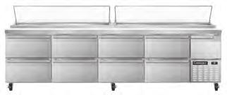 right Vision panel lid Door/drawer locks (not available on 3-tier drawers) Overshelves Pan Slides (not available on 60 small section) Adjustable legs Add l epoxy-coated steel shelves Stainless steel
