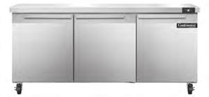 SW27 SW32 SW36 SW48 Worktops & Undercounters SW60 SW72 Worktop Refrigerators Cabinet Construction: Stainless Steel Front, Top and End Panels, Aluminum Back and Interior Standard Flat Top, 5 1/2
