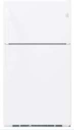 46-84592 White 46-84594 - Bisque 46-84599 - Black White GE Profile 24.6 cu. ft. Top Freezer Refrigerator with Internal Dispenser ENERGY STAR qualified appliance.
