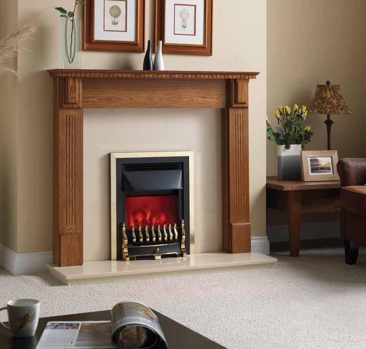 55 Blenheim Slimline Electric Fire The Blenheim utilises Valor s patented Dimension heating technology combining classic features with a truly believable flame effect created by a holographic fuel