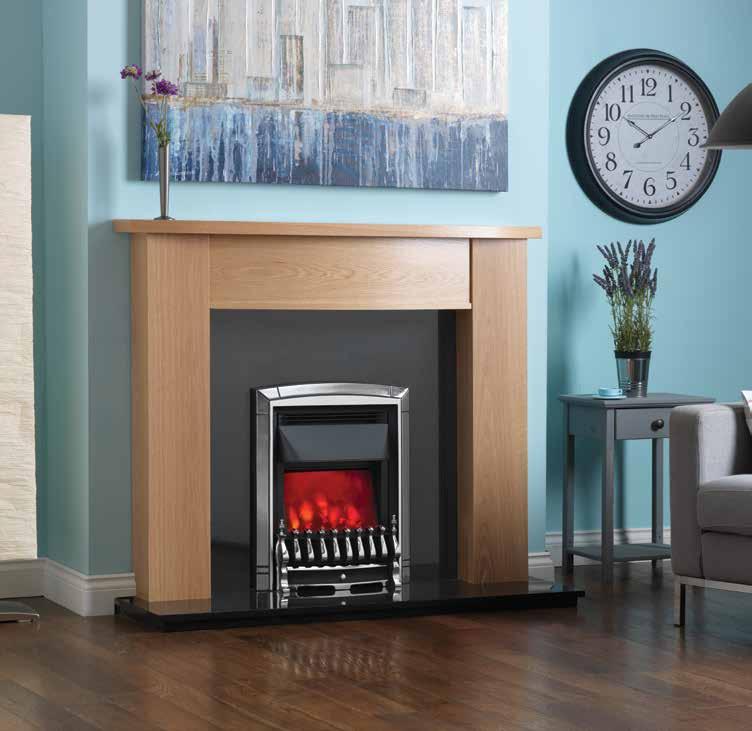 59 Dream Slimline Electric Fire The Dream slimline Dimension combines elegance and grandeur to create a truly stylish design. Providing up to 1.